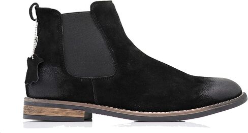 حذاء Enzo Romeo BL01 للرجال من تشيلسي، فستان أنيق سهل الارتداء من الجلد السويدي، حذاء للكاحل in Kuwait