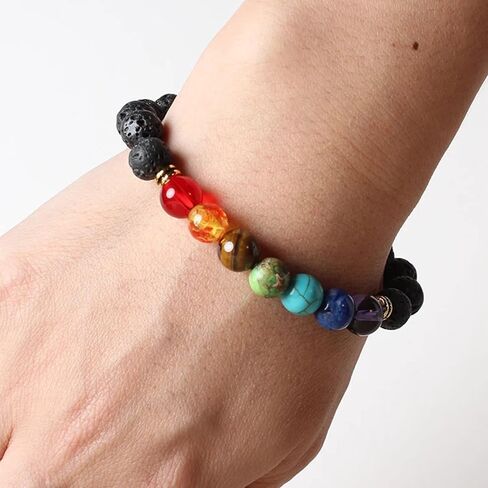 سوار شقرا الكريستال من DRTMLY، أساور حجر الشفاء قابلة للتعديل، سوار مطرز بحبل مضفر، هدية استرخاء للنساء والرجال in Kuwait