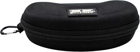 Epoch Eyewear Premium Zippered Hard Sunglasses Case and Microfiber Pouch Classic Black in Saudi Arabia