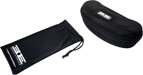 Epoch Eyewear Premium Zippered Hard Sunglasses Case and Microfiber Pouch Classic Black in Saudi Arabia