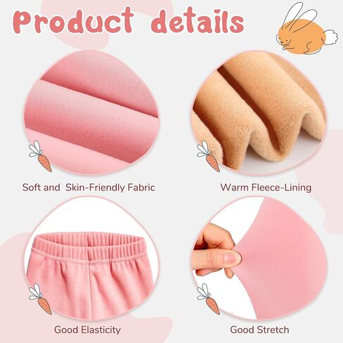 Taiyin 4 Pack Girls Winter Fleece Lined Leggings Thick Warm Leggings Cotton Thermal Pants Tights for Girls in Saudi Arabia