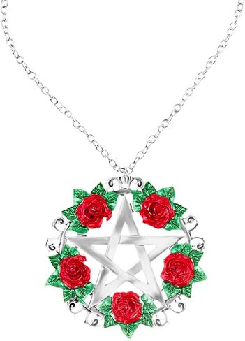 مكانة يجد قلادة الخماسي الوردي قلادة القوطية مجوهرات الويكا in Kuwait