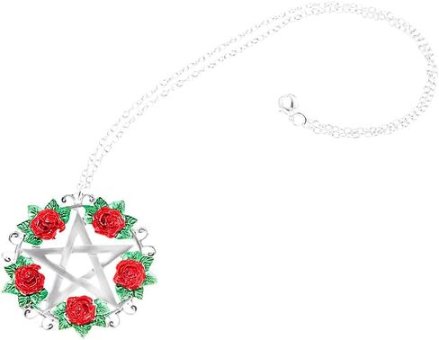 مكانة يجد قلادة الخماسي الوردي قلادة القوطية مجوهرات الويكا in Kuwait