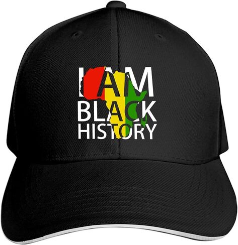 I Am Black History Month Hat for Men Women Adjustable Dad Trucker Hats Classic Baseball Cap Black in Kuwait
