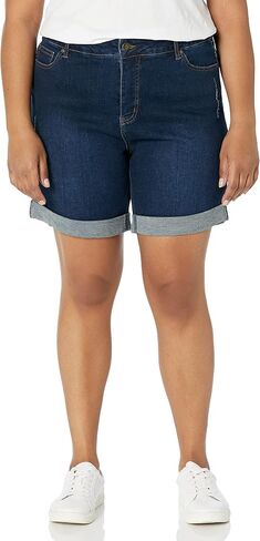 SLIM-SATION Women's Hem Boyfriend Shorts with Rolled Cuff in Saudi Arabia