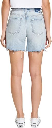 DAZE Women's Sundaze High-Rise Long Jean Shorts in Saudi Arabia