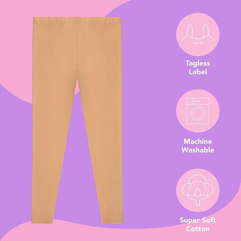 Rene Rofe Girls Cotton Leggings - Super Soft Ankle Length Leggings for Girls in Kuwait
