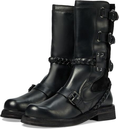 Free People Billie Buckle Women’s Boots - Leather Upper - Leather Lining & Insole - Triple Buckle Design in Saudi Arabia
