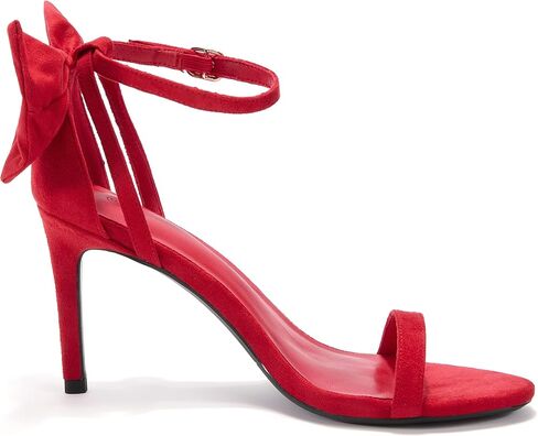 Coutgo Womens Ankle Strap High Heels Open Toe Stiletto Bow Tie Knot Heeled Sandals Fashion Wedding Dress Pump Shoes in Saudi Arabia