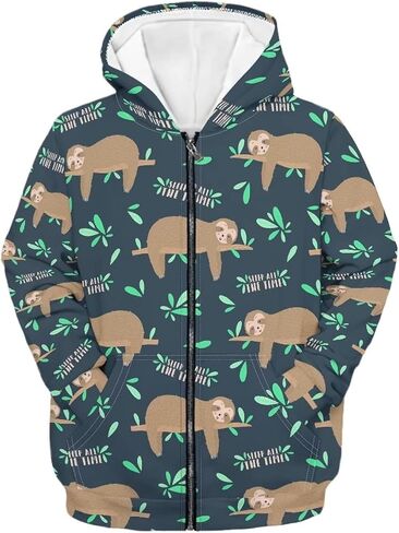 SEANATIVE Boys Girls Zip Up Hoodies Kids Fashion Sweatshirt Fall Winter Lightweight Jacket with Pocket in Saudi Arabia