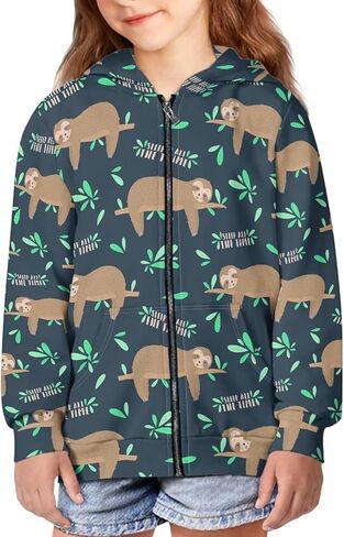 SEANATIVE Boys Girls Zip Up Hoodies Kids Fashion Sweatshirt Fall Winter Lightweight Jacket with Pocket in Saudi Arabia