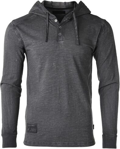 ZIMEGO Men's Long Sleeve Hoodie Garment Dyed Pullover Hood shirt - Lightweight in Saudi Arabia