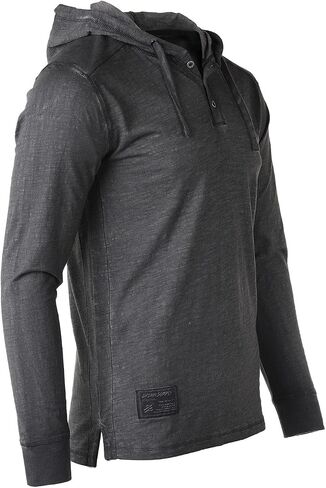 ZIMEGO Men's Long Sleeve Hoodie Garment Dyed Pullover Hood shirt - Lightweight in Saudi Arabia
