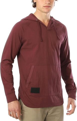 ZIMEGO Men's Long Sleeve Hoodie Garment Dyed Pullover Hood shirt - Lightweight in Kuwait