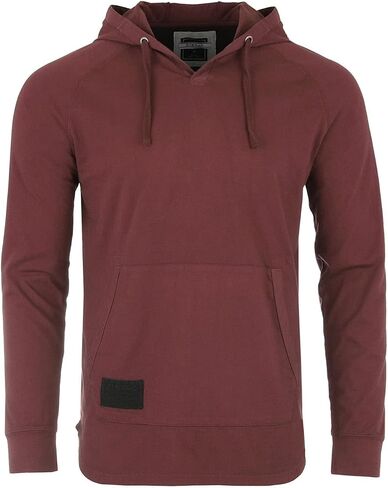 ZIMEGO Men's Long Sleeve Hoodie Garment Dyed Pullover Hood shirt - Lightweight in Kuwait
