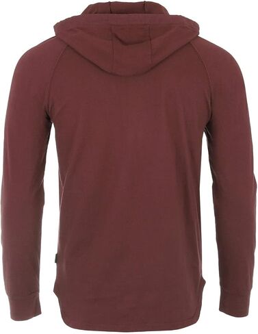 ZIMEGO Men's Long Sleeve Hoodie Garment Dyed Pullover Hood shirt - Lightweight in Kuwait