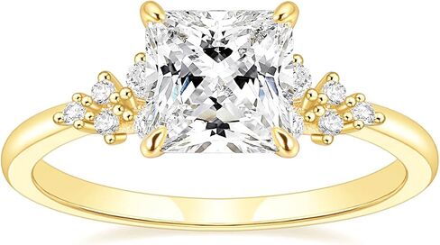 TIGRADE 2.5CT خاتم الخطوبة للنساء الأميرة قطع زركون وعد الدائري 14K مطلية بالذهب تشيكوسلوفاكيا الخلود الزفاف الفرقة حجم 4-11 in Saudi Arabia