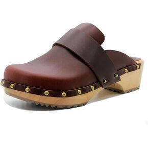 KLÄGN Helvi Wood مفتوح الظهر من الجلد المحبب بالكامل