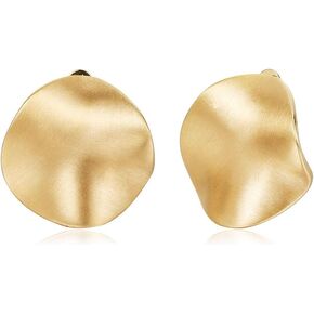 مشبك من الذهب والفضة على الاقراط للنساء أقراط مشبكية مطروقة على القرص in Kuwait