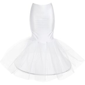Amosfun White Fishtail Mermaid Wedding Dress Bridal Petticoat Slips Underskirt(White, Free Size) for Weeding Supplies in Saudi Arabia