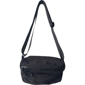 Ogetok Mini Crossbody Purses Bag, Black Small Shoulder Phone Pouch Chest Bag Messenger Bag for Women Men, Small Travel Sling Side Bag Handbag with Multi Zipper Pockets & Adjustable Strap for Hiking in Kuwait