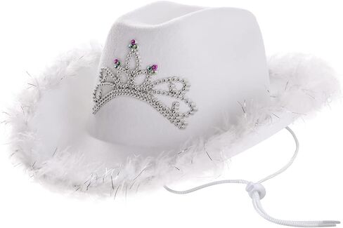 قبعة راعية البقر النسائية من Funny World قبعة تاج الأميرة تاج رعاة البقر in Kuwait