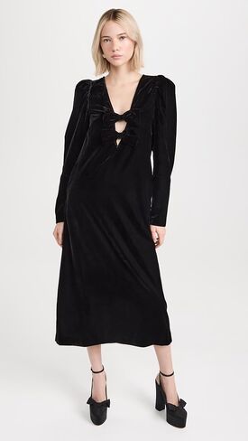 Sea Women's Paloma Velvet Long Sleeve Dress in Saudi Arabia