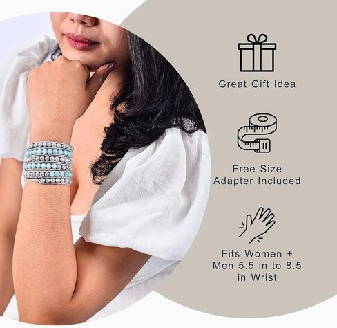 أساور معصم سبيريت راب مطرز - أساور بوهو للنساء والرجال - سوار خرز - مصنوع يدويًا في بالي للنساء والرجال - هدية رائعة للنساء والرجال in Kuwait