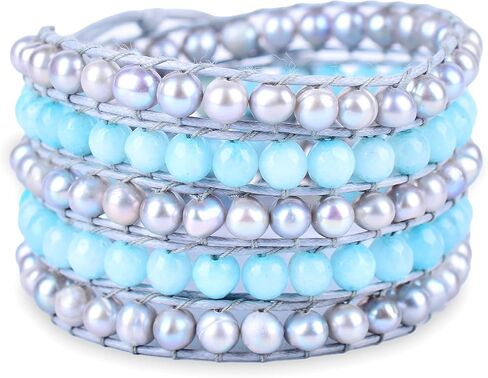 أساور معصم سبيريت راب مطرز - أساور بوهو للنساء والرجال - سوار خرز - مصنوع يدويًا في بالي للنساء والرجال - هدية رائعة للنساء والرجال in Kuwait