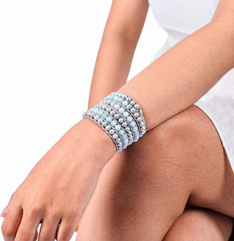 أساور معصم سبيريت راب مطرز - أساور بوهو للنساء والرجال - سوار خرز - مصنوع يدويًا في بالي للنساء والرجال - هدية رائعة للنساء والرجال in Kuwait