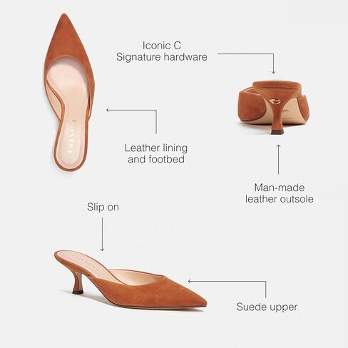 حذاء Renn Suede Mule النسائي من Coach in Kuwait