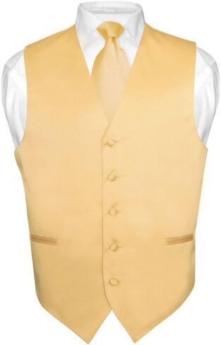 Men's Dress Vest & NeckTie Solid PINK Color Neck Tie Set for Suit or Tuxedo in Saudi Arabia
