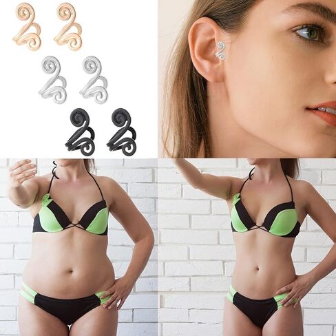 3 Pairs Acupressure Earrings Acupressure Clip on Earrings for Women Men Non Piercing Acupressure Acupoint Earrings Ear Clips for Women in Kuwait