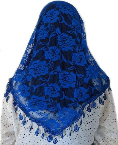 Mass Veil Catholic Church Mantilla Chapel Lace Shawl or Scarf Latin Mass Head Cover with a Handy Storage Pouch in Saudi Arabia
