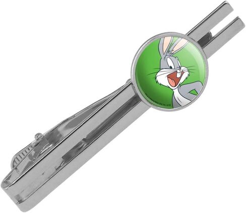 GRAPHICS & MORE Looney Tunes Bugs Bunny Round Tie Bar Clip Clasp Tack Silver Color Plated in Saudi Arabia