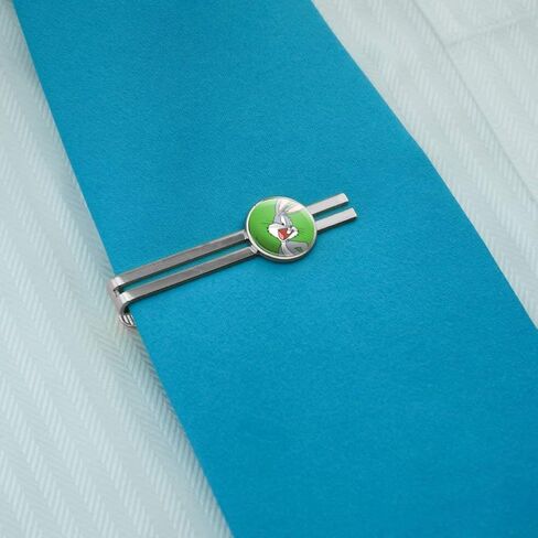 GRAPHICS & MORE Looney Tunes Bugs Bunny Round Tie Bar Clip Clasp Tack Silver Color Plated in Saudi Arabia