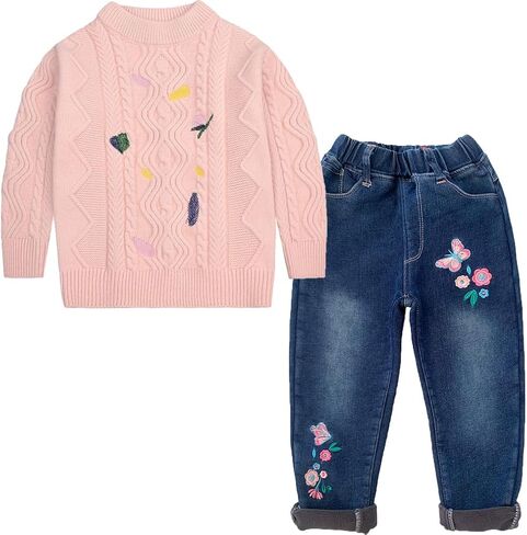 Peacolate 2-6Years Spring Autumn Winter Little Girls 2pcs Clothing Sets in Saudi Arabia