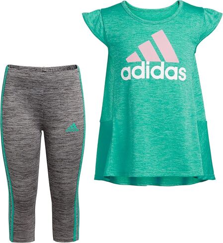 adidas girls 2 Piece 3-stripe Tight Set in Saudi Arabia