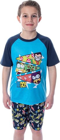 ابطال التايتنز انطلقوا! الأولاد بيتزا الطبقة بيجامة مجموعة قصيرة in Kuwait