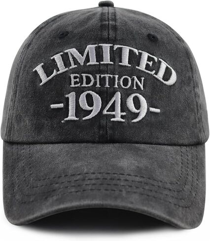 قبعة طبعة محدودة لعام 1948 للنساء والرجال، قبعة بيسبول مضحكة قابلة للتعديل ومطرزة بالقطن لعيد الميلاد الخامس والسبعين in Kuwait