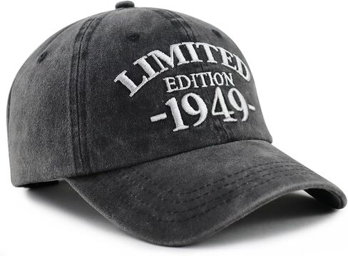 قبعة طبعة محدودة لعام 1948 للنساء والرجال، قبعة بيسبول مضحكة قابلة للتعديل ومطرزة بالقطن لعيد الميلاد الخامس والسبعين in Kuwait