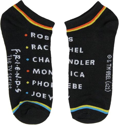 جوارب الرقص التلفزيوني Friends Pivot Central Perk Mix and Match Adult Ankle No show Socks 5 أزواج, متعدد الألوان, One Size in Saudi Arabia