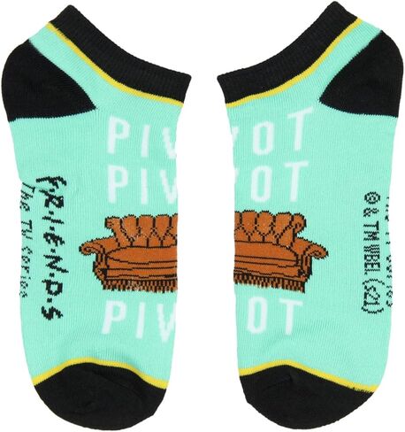 جوارب الرقص التلفزيوني Friends Pivot Central Perk Mix and Match Adult Ankle No show Socks 5 أزواج, متعدد الألوان, One Size in Saudi Arabia