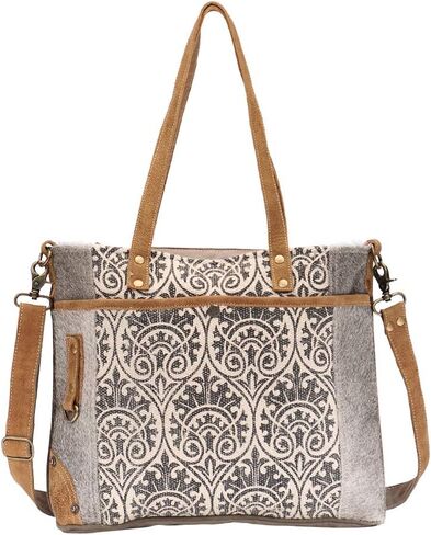 Myra Bag Ace Upcycled Canvas & Cowhide Messenger Bag S-1476 in Saudi Arabia