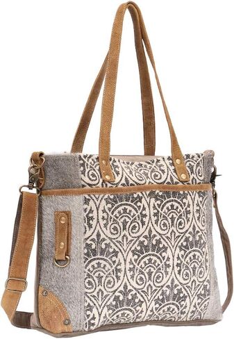 Myra Bag Ace Upcycled Canvas & Cowhide Messenger Bag S-1476 in Saudi Arabia