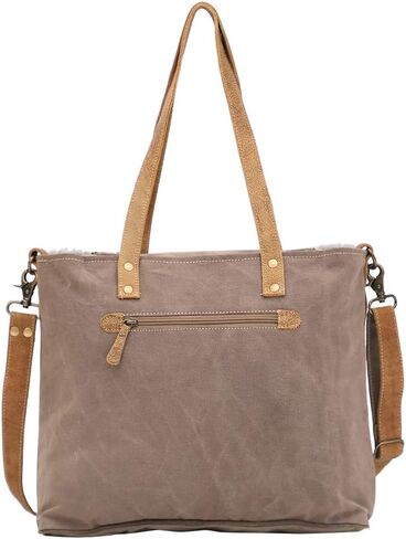 Myra Bag Ace Upcycled Canvas & Cowhide Messenger Bag S-1476 in Saudi Arabia