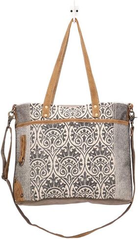 Myra Bag Ace Upcycled Canvas & Cowhide Messenger Bag S-1476 in Saudi Arabia