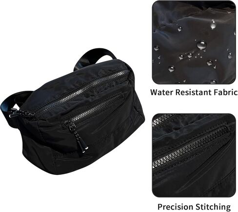 اوجيتوك شنطة كروس صغيرة بلون اسود، شنطة كتف للجوال، شنطة ماسنجر للنساء والرجال، شنطة جانبية صغيرة للسفر مع جيوب متعددة بسحاب وحزام قابل للتعديل للمشي لمسافات طويلة in Kuwait