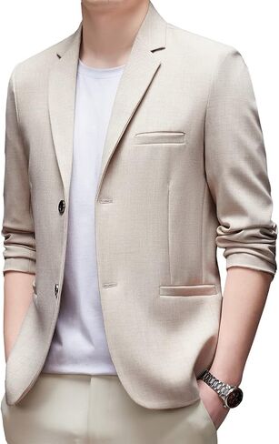 DAVID.ANN Men's Casual Blazer Two Button Lightweight Slim Fit Sport Jacket in Kuwait