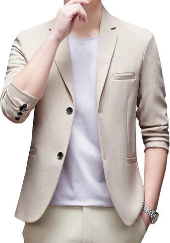 DAVID.ANN Men's Casual Blazer Two Button Lightweight Slim Fit Sport Jacket in Kuwait